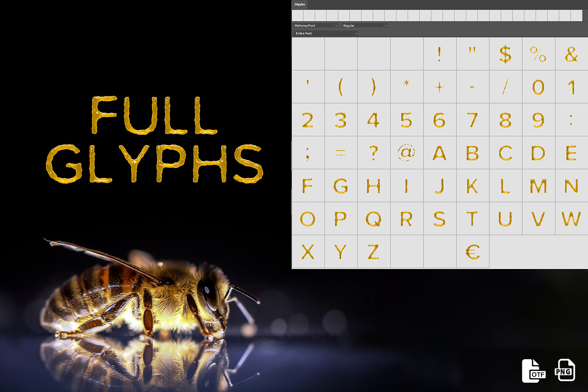 Ms Honey Bitmap Font & PNGs, a Symbol Font by Creative Graphics (Photo 3 of 6)