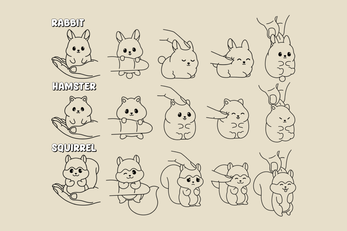 Hand & Cute Animal – Procreate Stamp, a Brush Add-On by Pixel Picasso Studio (Photo 4 of 11)