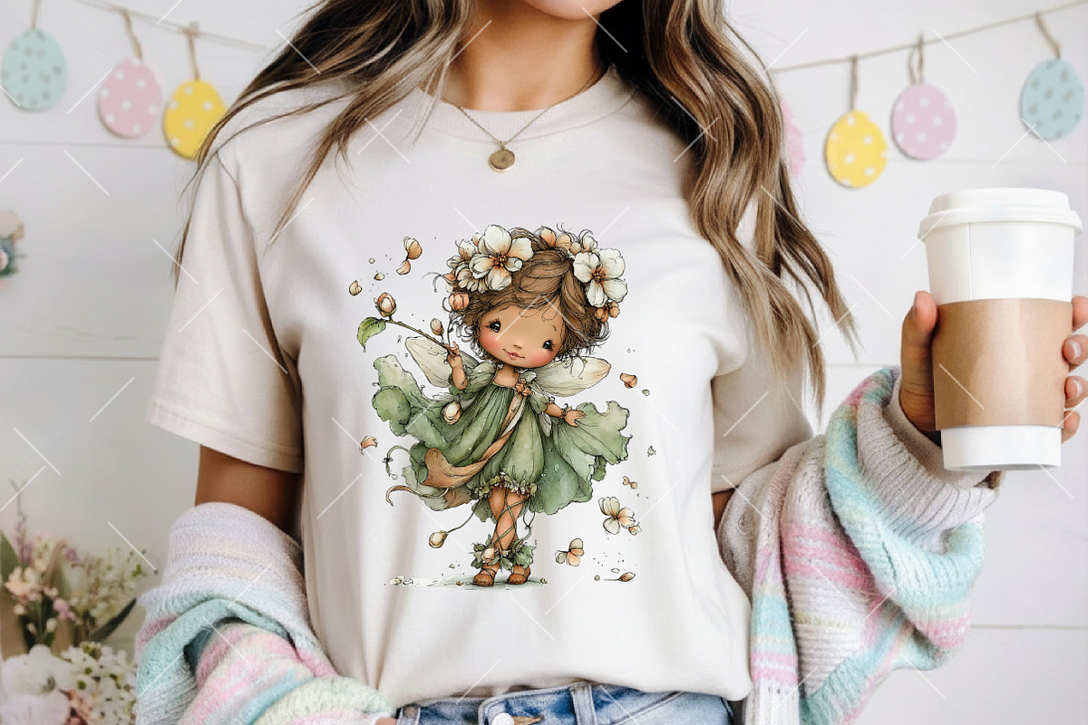 Whimsical Spring Fairy Clipart, an Illustration by OK Design (Photo 5 of 6)
