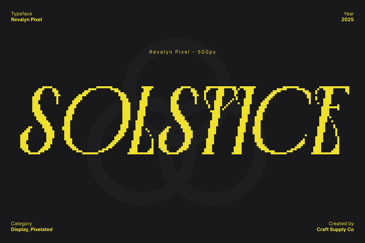 Revalyn Pixel, a Serif Font by Craft Supply Co. (Photo 2 of 8)