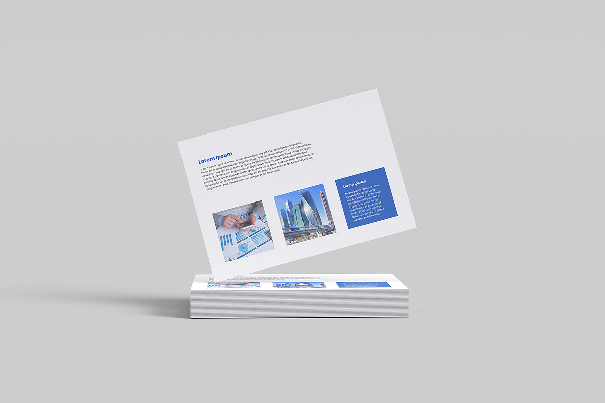 Landscape Flyer Mockup - 16 views, a Books & Magazine Mockup by Illusiongraphic (Photo 15 of 21)
