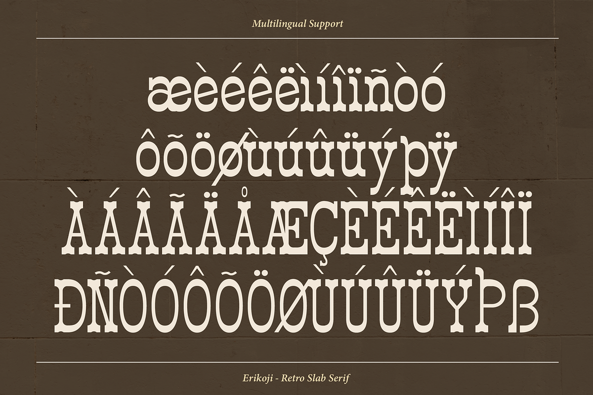 Erikoji | Retro Slab Serif, a Slab Serif Font by Denustudios (Photo 14 of 16)