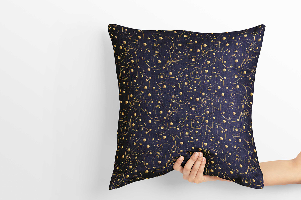 golden glowing wave lines, a Pattern Graphic by AAN Seamless Shop (Photo 3 of 3)