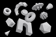 85 Geometric 3D Models Set, an Object 3D Model by Moshpit Studio (Thumbnail 1 of 6)