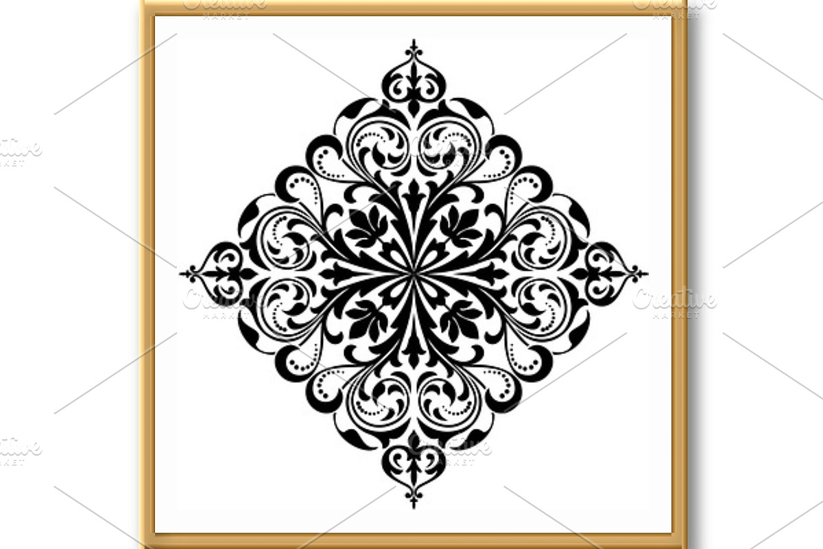 Damask graphic ornament. Floral, a Decorative Illustration by RODINA (Photo 3 of 3)