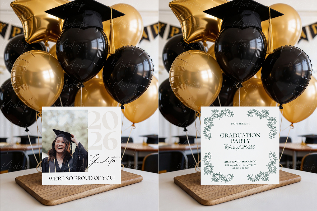 Graduation Classroom Card Mockup, a Product Mockup by TatiMockup (Photo 3 of 3)