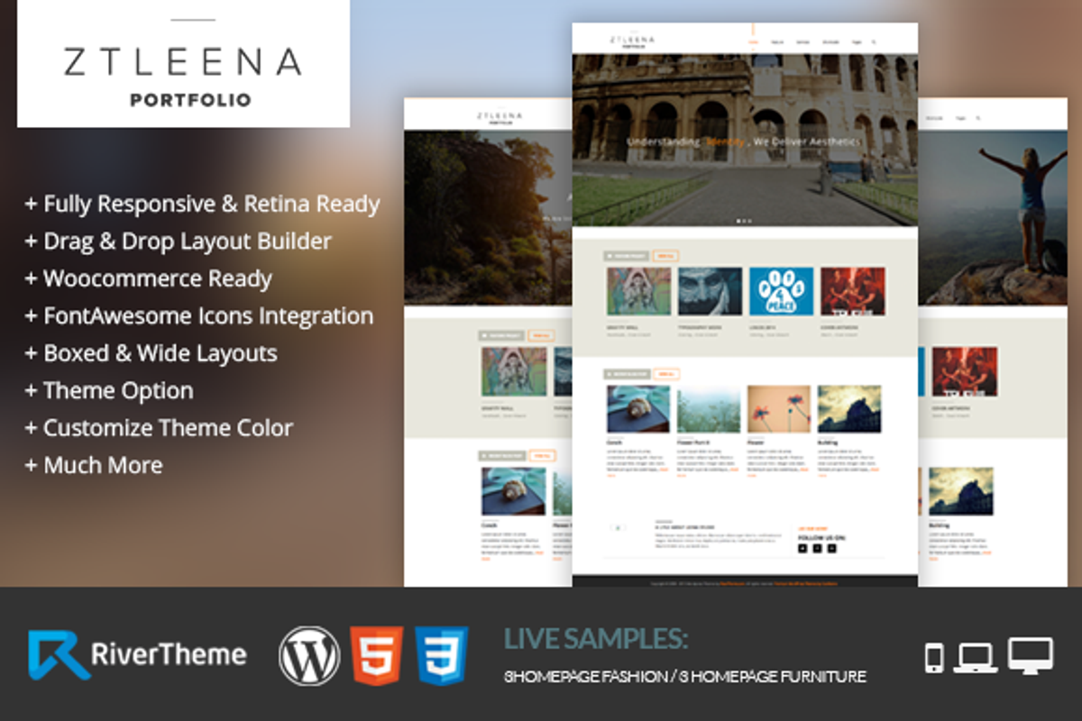 Ri Leena Responsive Theme, a WordPress Template by zootemplate