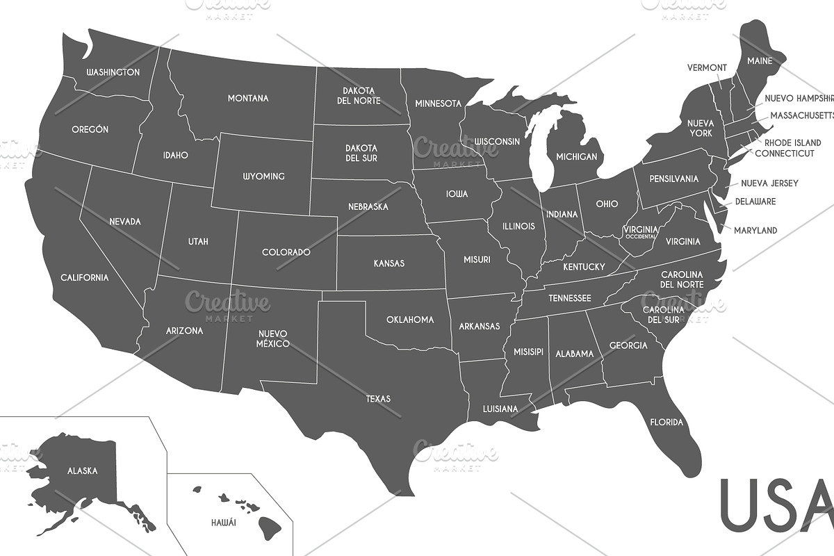 3x B&W USA Map, an Education Illustration by asantosg (Photo 4 of 4)