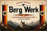 Berg Werk - German Display Font, a Sans Serif Font by overlaytemplates (Thumbnail 1 of 5)