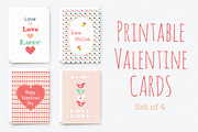 Printable Valentine Cards, a Card Template by MoLa (Thumbnail 1 of 5)