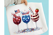 4th of July Wine Glasses PNG, a Seasonal Illustration by designcity5 (Thumbnail 1 of 4)