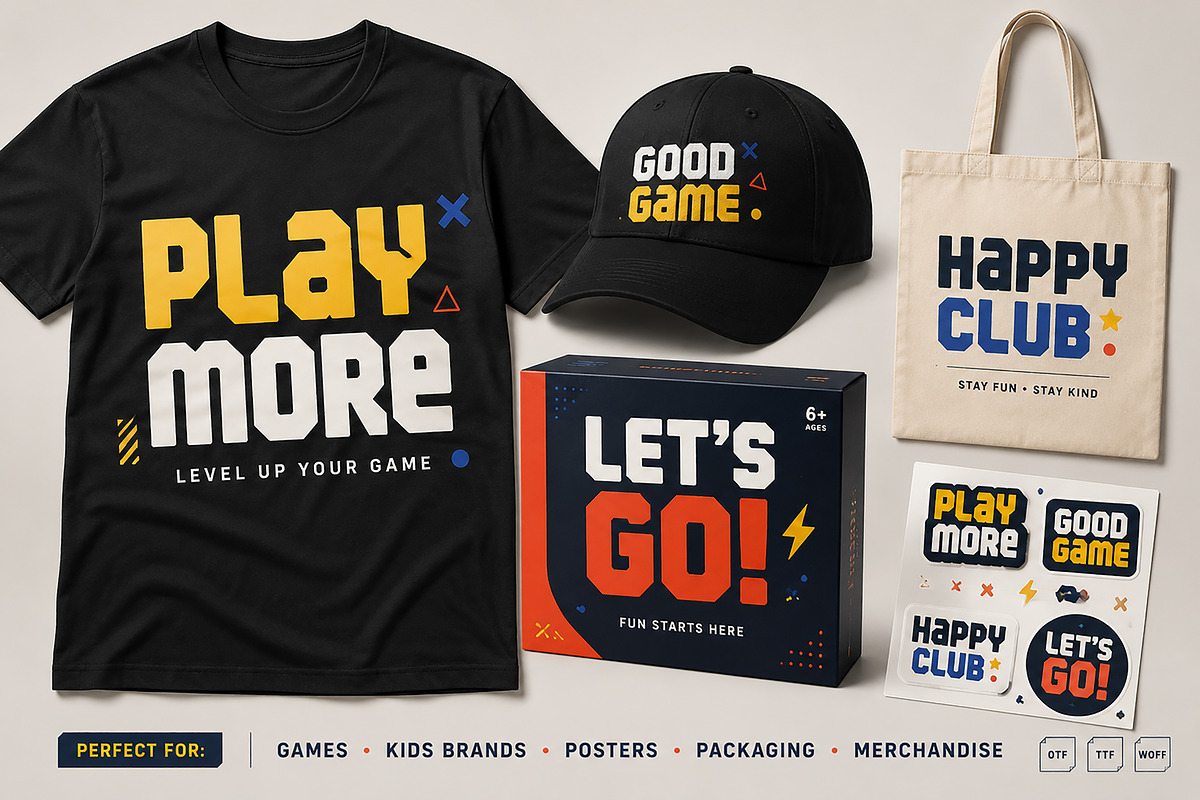 PlayPuff – Bold Playful Display Font, a Slab Serif Font by Wow Magic (Photo 2 of 5)