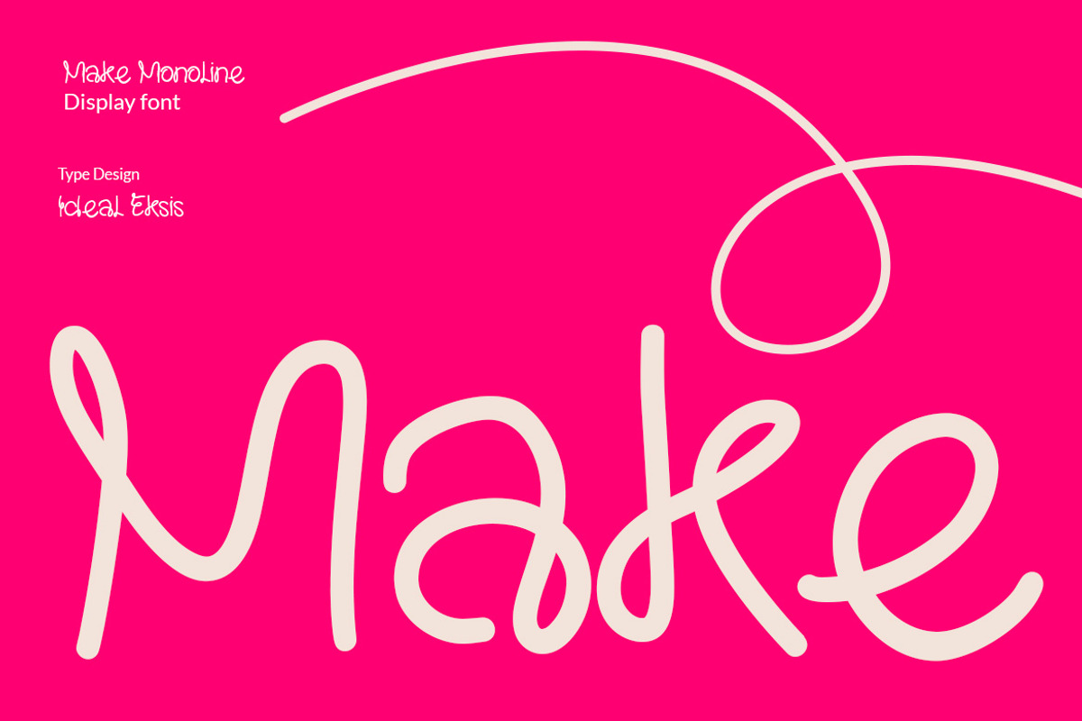 Make, a Handwritten Font by Ideal Eksis (Photo 1 of 7)