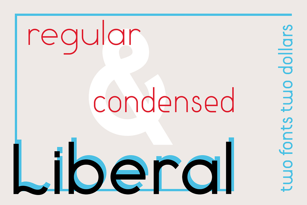 Liberal regular & condensed, a Sans Serif Font by Etewut (Photo 1 of 6)