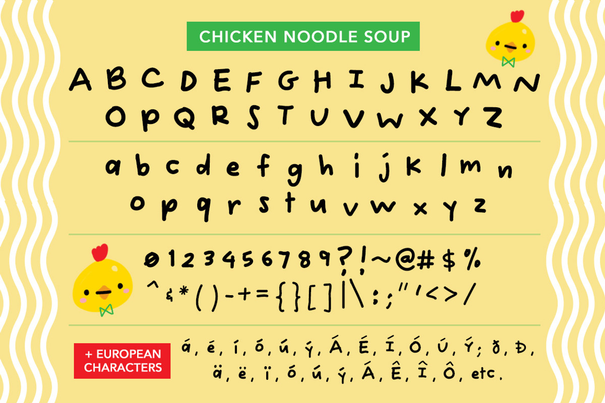 Chicken Noodle Soup Font preview 7