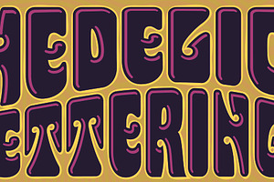 Psychedelic Handlettering Vector