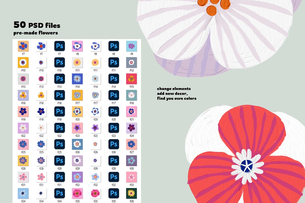 12 seamless floral patterns psd, a Pattern Graphic by ARTMIRU (Photo 21 of 24)
