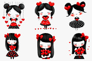 Cute Girl Clipart, an Illustration by CreationArt (Thumbnail 4 of 5)