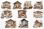Winter Spa Watercolor Clipart Bundle, a Seasonal Illustration by Maysa Art (Thumbnail 4 of 6)