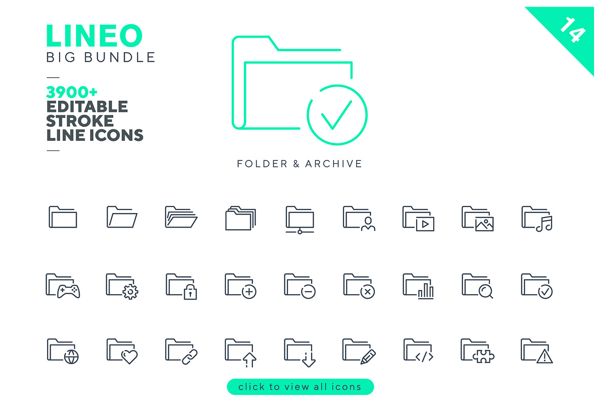 LINEO Big Pack - 3900+ icons, an Outline Icon by sharpnose (Photo 19 of 22)
