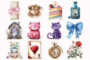 Alice in Wonderland Clipart, an Illustration by Design Market (Thumbnail 3 of 4)
