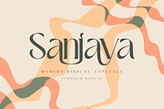 Ez-Sanjaya - Modern Decorative Font, a Serif Font by Eztudio (Thumbnail 1 of 12)