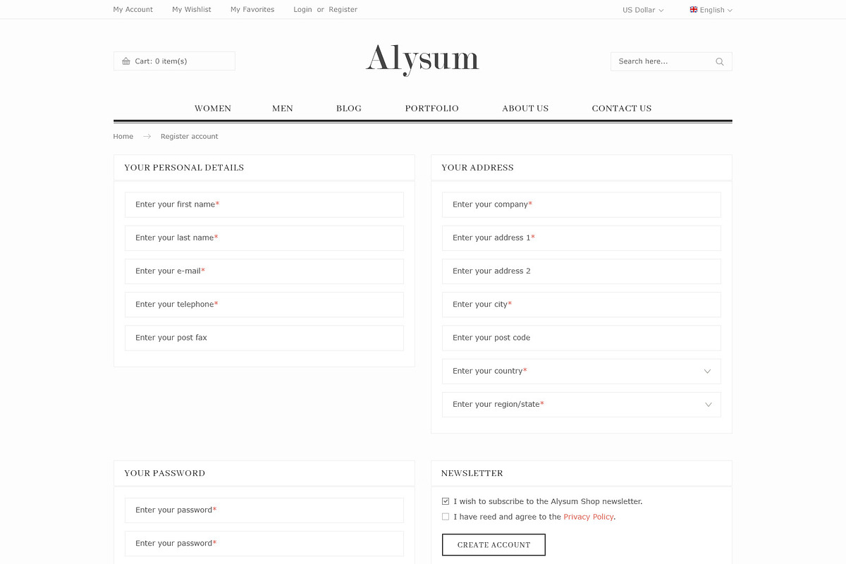 Alysum - eCommerce PSD template, a Websites & App Template by Promokit (Photo 25 of 30)