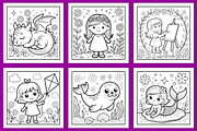 Floral Doodle Spring Coloring Pages, a Decorative Illustration by Coco Bloom (Thumbnail 2 of 5)
