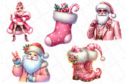 Pink Trendy Christmas Santa Png, an Illustration by DreamPrint404 (Thumbnail 5 of 6)
