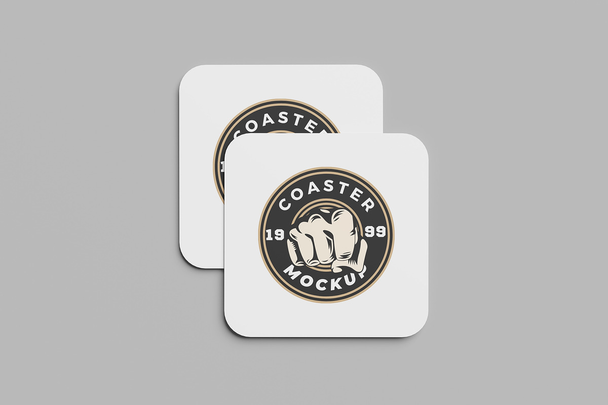 Coaster Mockup, an Advertising Mockup by Difa Design (Photo 3 of 5)