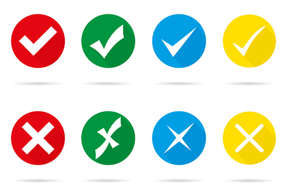 Set of different vector check marks preview 2