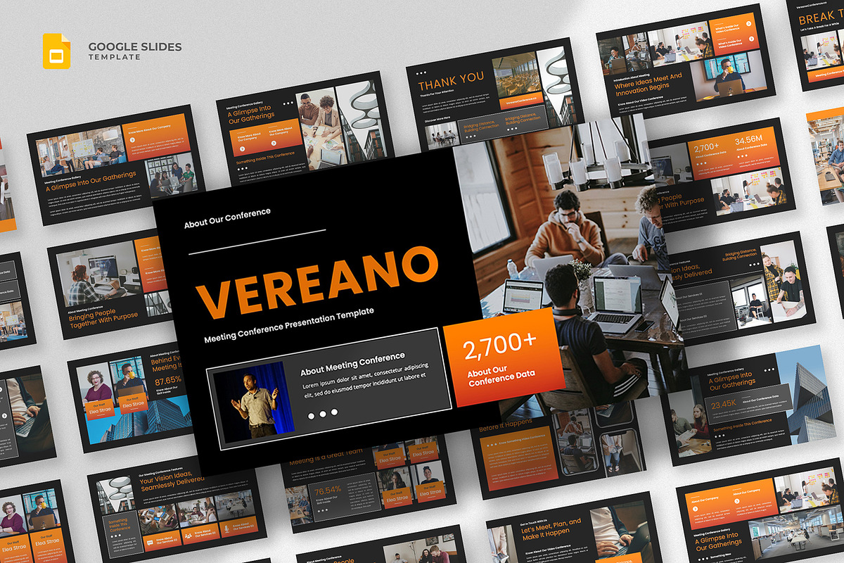 Conference Google Slides Template, a Presentation Template by fluffstudio (Photo 1 of 4)