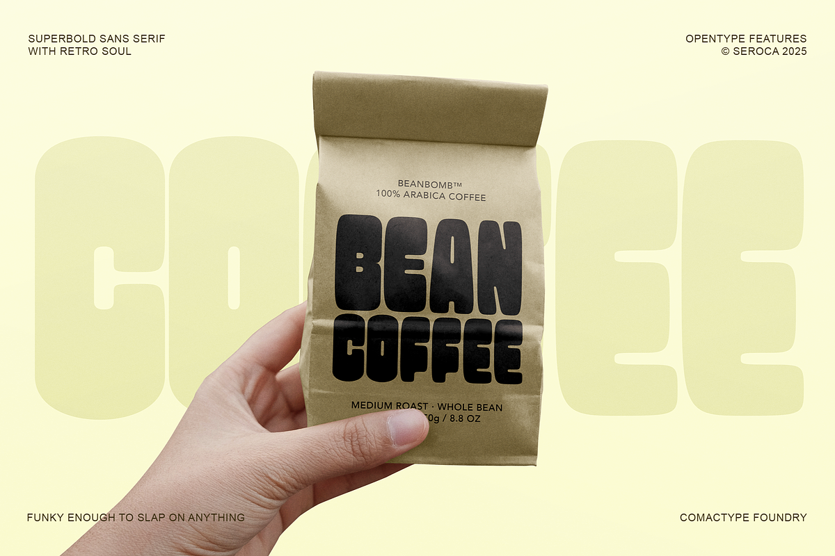 SEROCA - A Funky Sans Serif Font, a Sans Serif Font by Comactype Foundry (Photo 10 of 15)