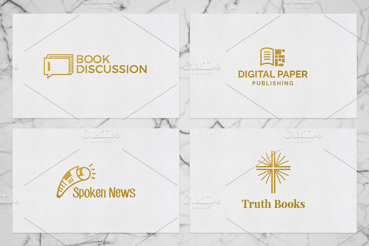 Books & Magazine Logos Pack, a Branding & Logo Template by MockUpgrade (Photo 6 of 8)