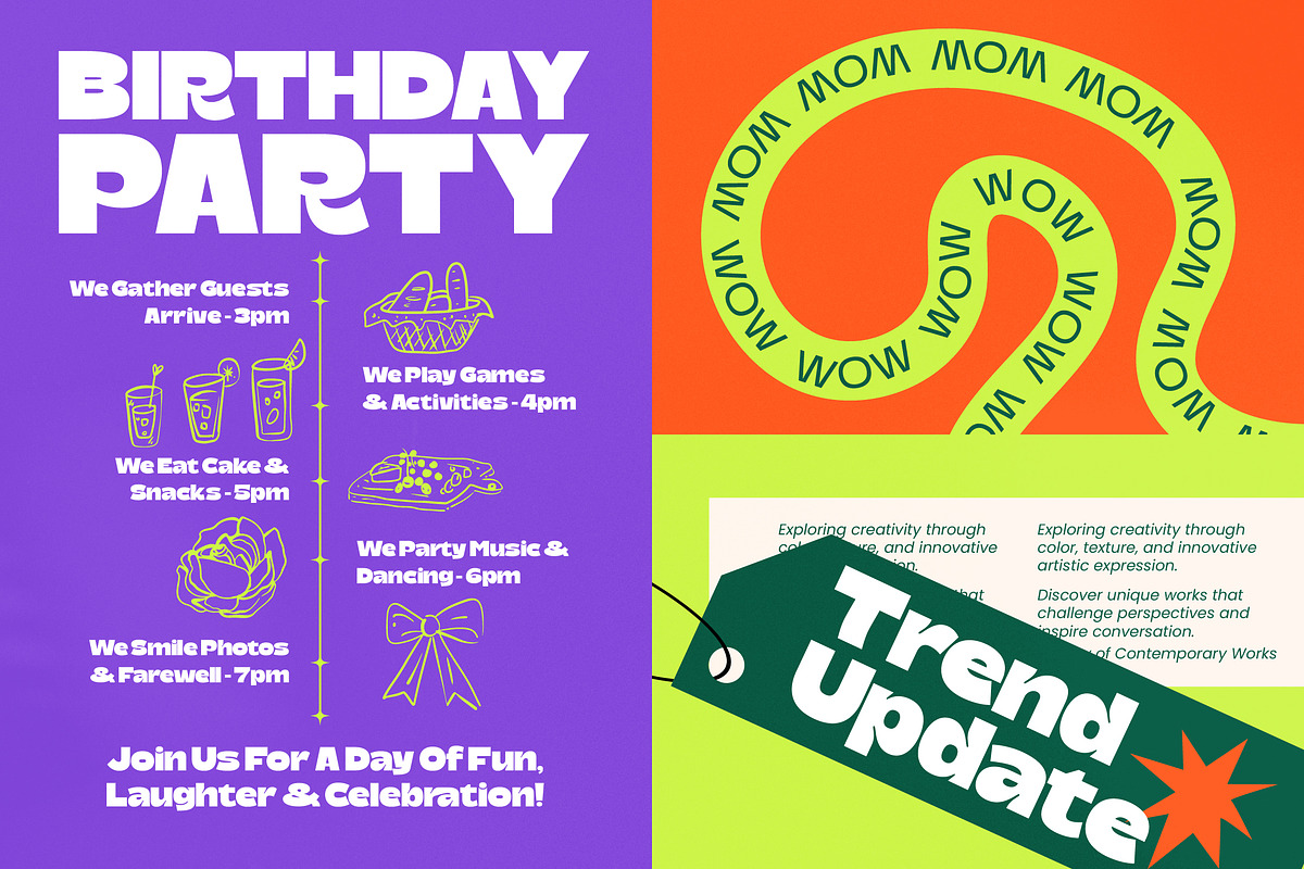 Morablu Groovy Display Font, a Sans Serif Font by timelesstype.co (Photo 9 of 15)