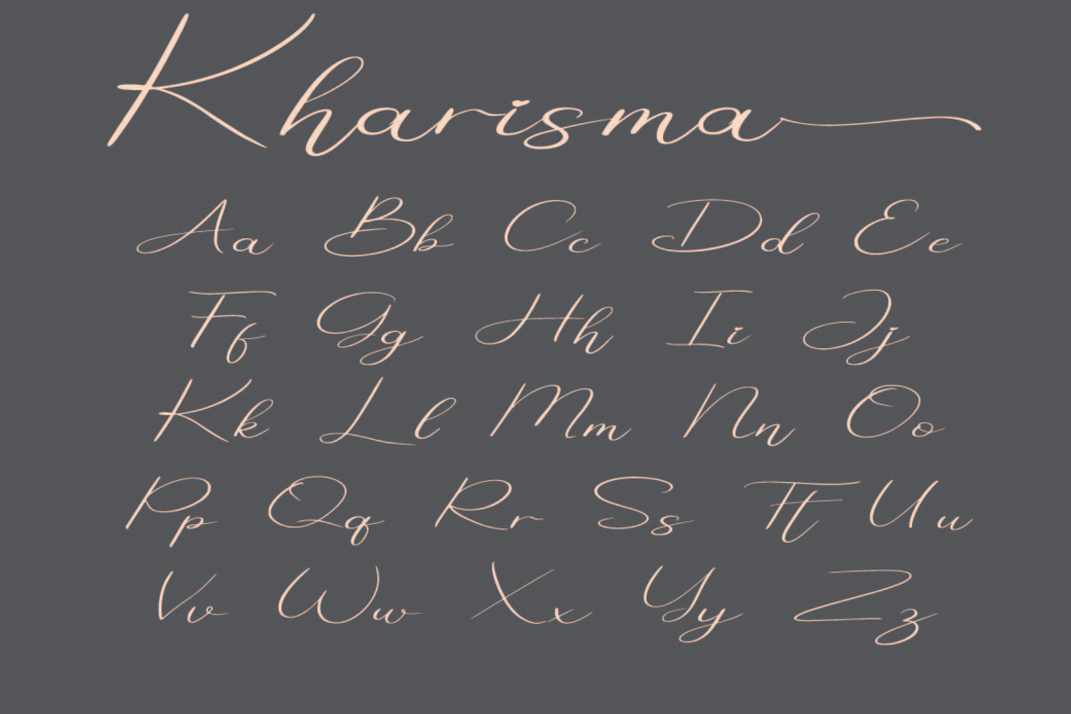 Kharisma, a Script Font by AleraStudio (Photo 5 of 6)