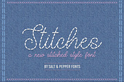 Stitches Font, a Script Font by Salt & Pepper Designs (Thumbnail 1 of 7)