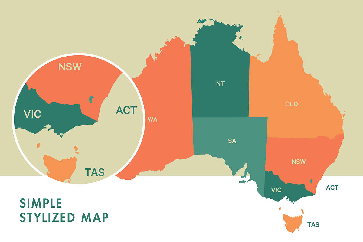 Australia Vector Map, a Graphic by Ben Buysse (Photo 2 of 4)