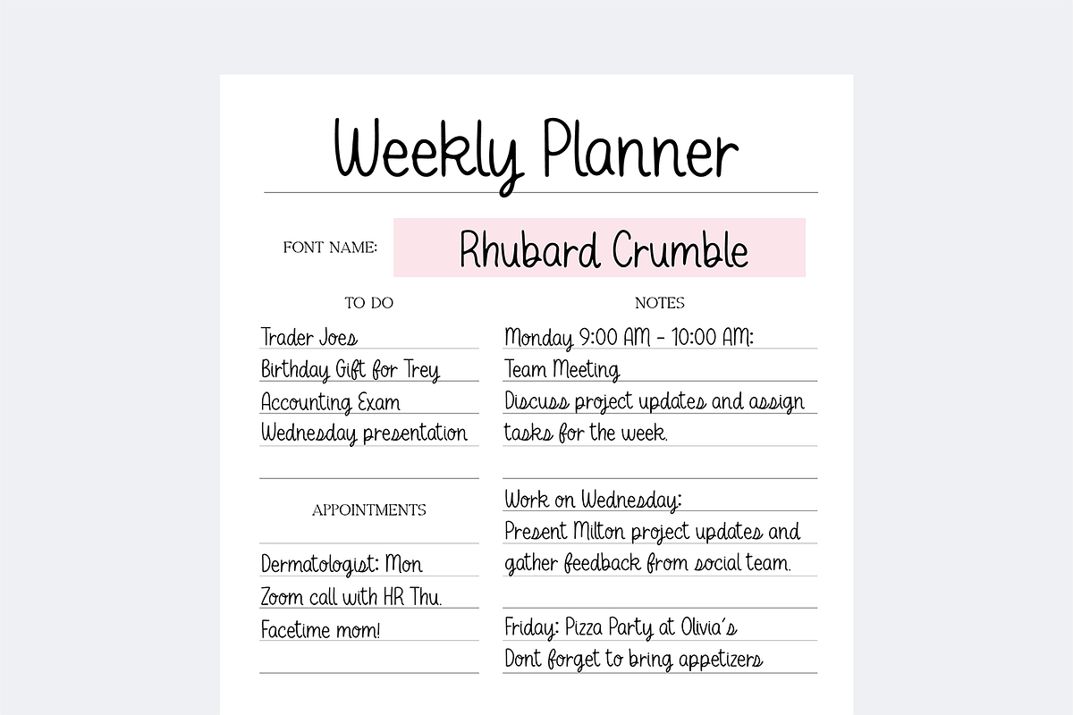 Essential Digital Planner Fonts V3, a Handwritten Font by Blush Font Co. (Photo 5 of 9)