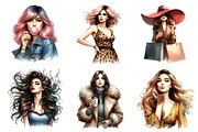 Girl Self Care Watercolor Clipart, an Illustration by Designking (Thumbnail 3 of 5)