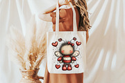 Whimsical Bee Mine Valentine Clipart, an Illustration by designcity5 (Thumbnail 4 of 5)