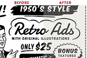 1950s Style Retro Ad Templates, a Templates & Theme by DISTRICT 62 STUDIO (Thumbnail 5 of 6)