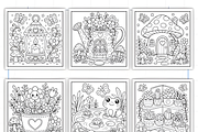 Bold Easy Garden Corners Coloring, a Decorative Illustration by Design Station (Thumbnail 7 of 7)