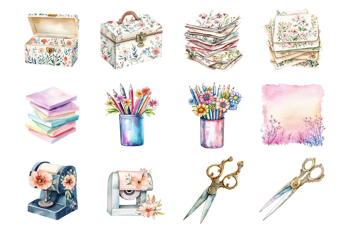 Pretty Stationery Clipart, an Illustration by Design Market (Photo 2 of 3)