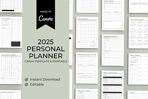 personal planner template canva, a Templates & Theme by Elegant_Studio44