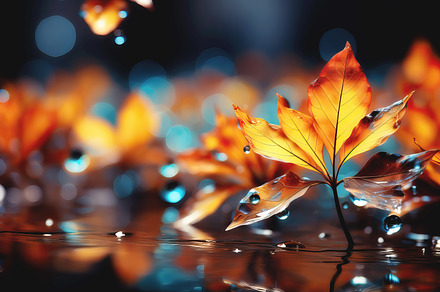 Abstract background of autumn leaves, an Abstract Photo by Perpis