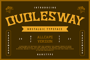 Dudlesway - Retro Handdrawn Font