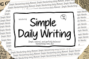 Simple Daily Writing, a Handwritten Font by cocodesign (Thumbnail 1 of 7)