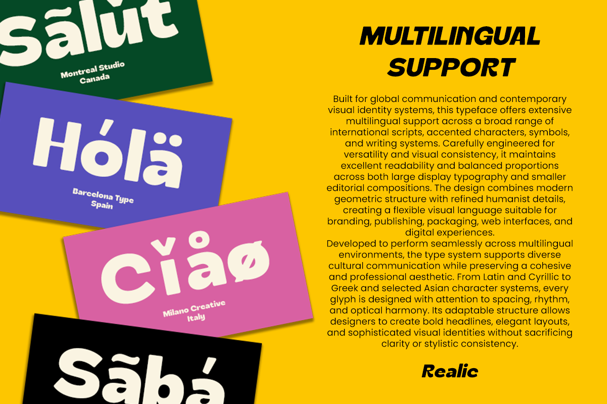 Bold Round Sans Font - Realic, a Sans Serif Font by Say Studio (Photo 10 of 10)