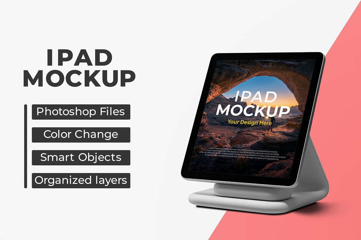 iPad Mockup, an iPad Mockup by Viswal Studio (Photo 1 of 3)